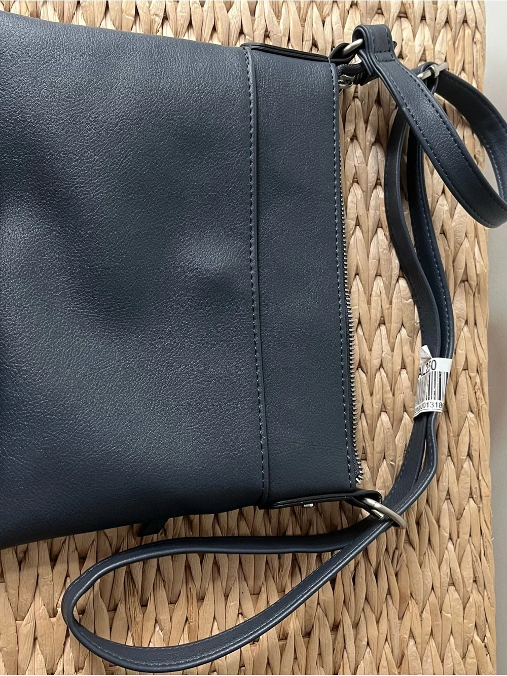 Style & Co. Hudson North South Soft Faux Leather Navy Crossbody